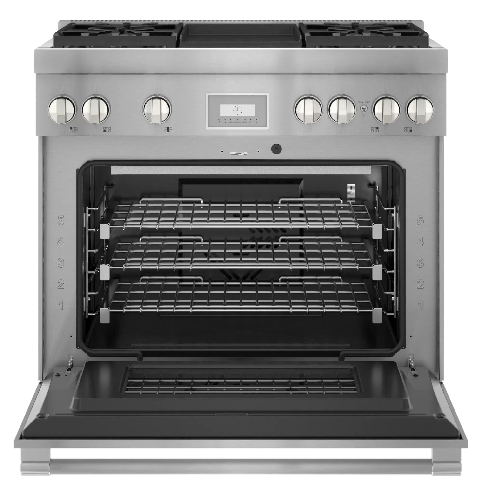 Thermador - 5.1 cu. ft Gas Range in Stainless (Open Box) - PRG364WDH