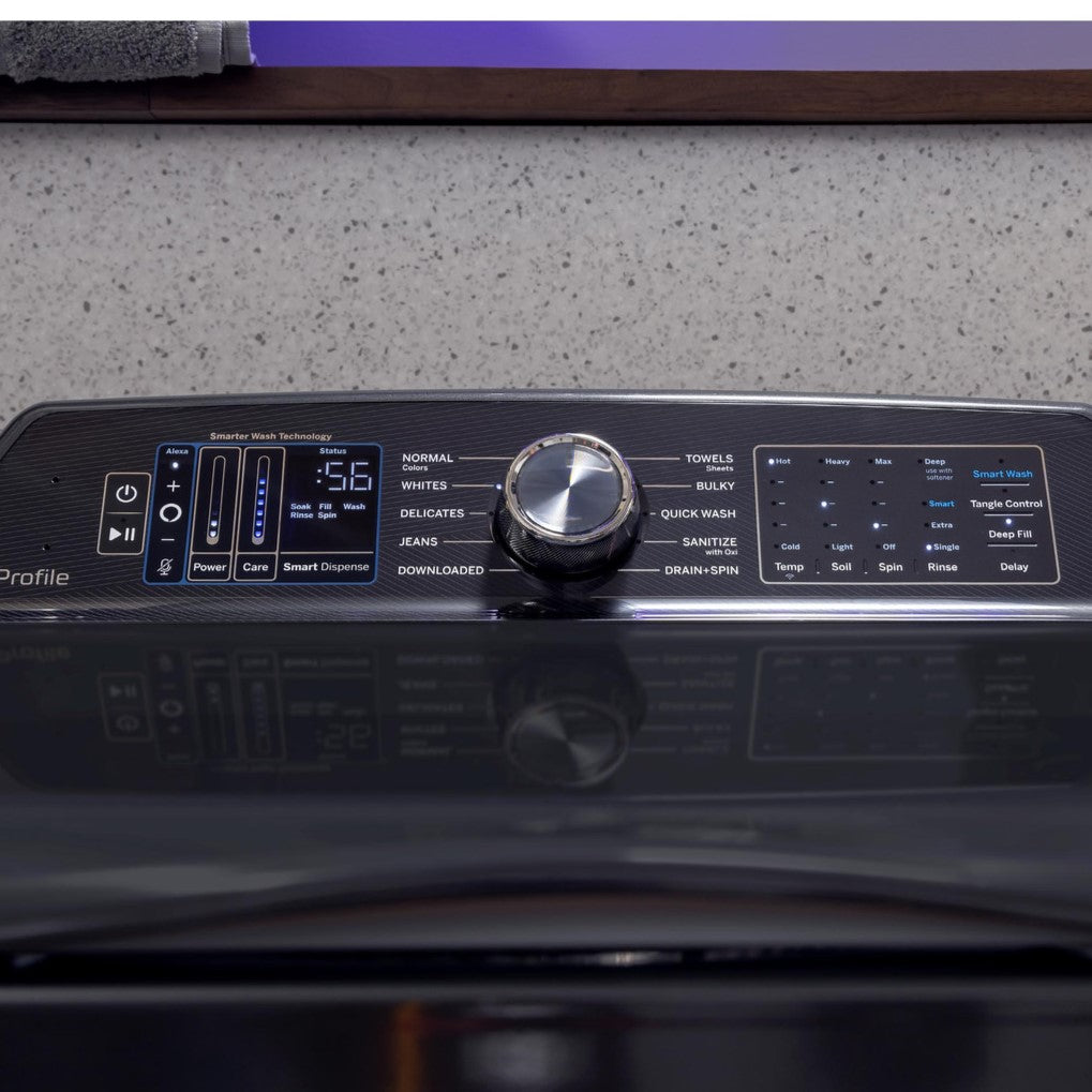 GE Pro - 5.4 cu. Ft Top Load Washer in Sapphire Blue - PTW800BPWRS