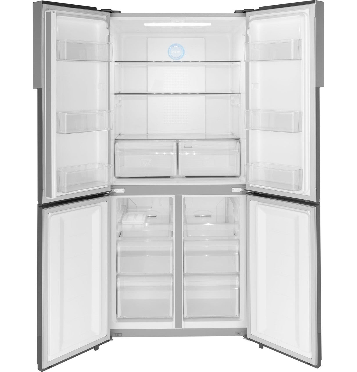 Haier - 33 Inch 16.8 cu. ft 4-Door Refrigerator in Stainless - QHE16HYPFS