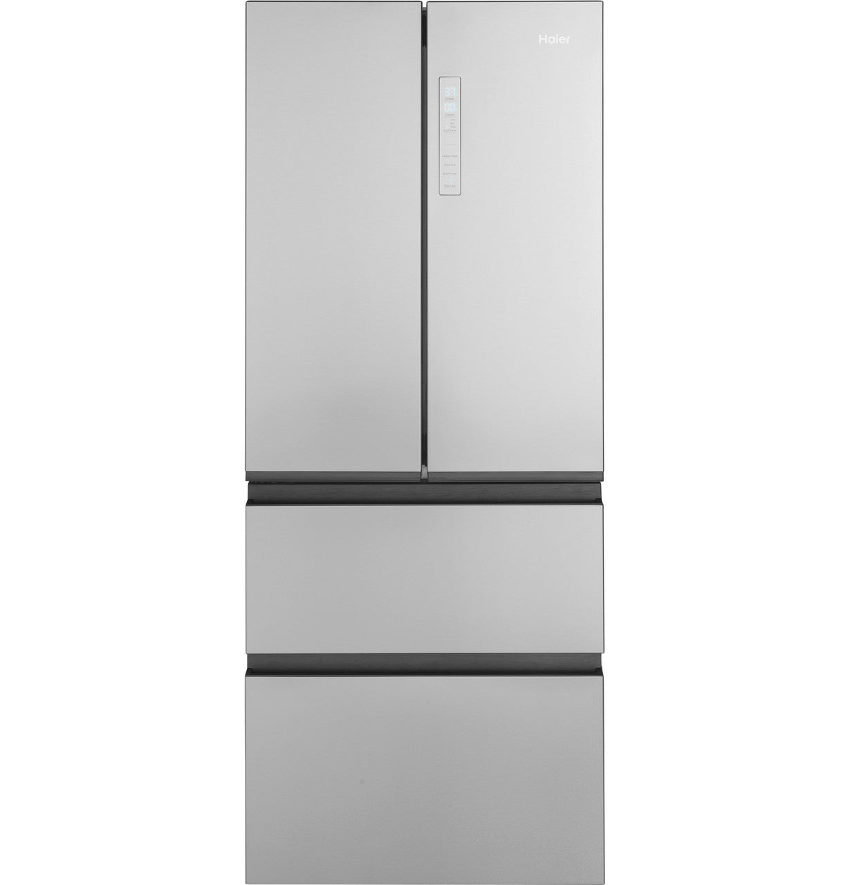 Haier - 27.75 Inch 14.5 cu. ft 4-Door Refrigerator in Stainless - QJS15HYRFS