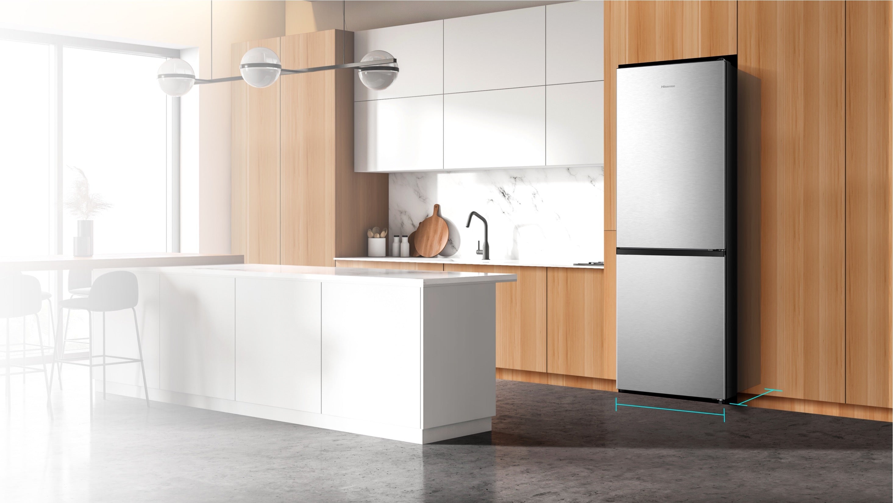 Hisense - 23.6 Inch 10.8 cu. ft Bottom Mount Refrigerator in Titanium - RB12A2CSE