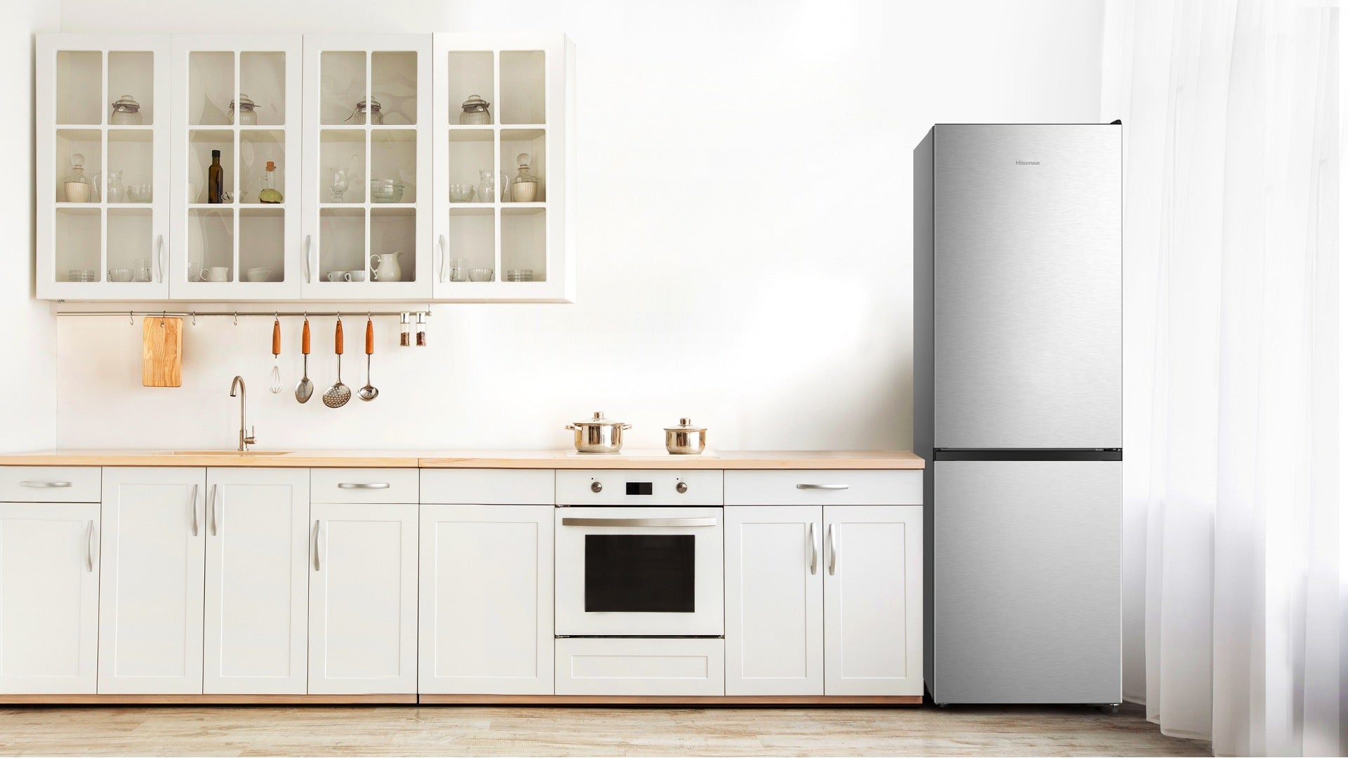 Hisense - 23.6 Inch 10.8 cu. ft Bottom Mount Refrigerator in Titanium - RB12A2CSE