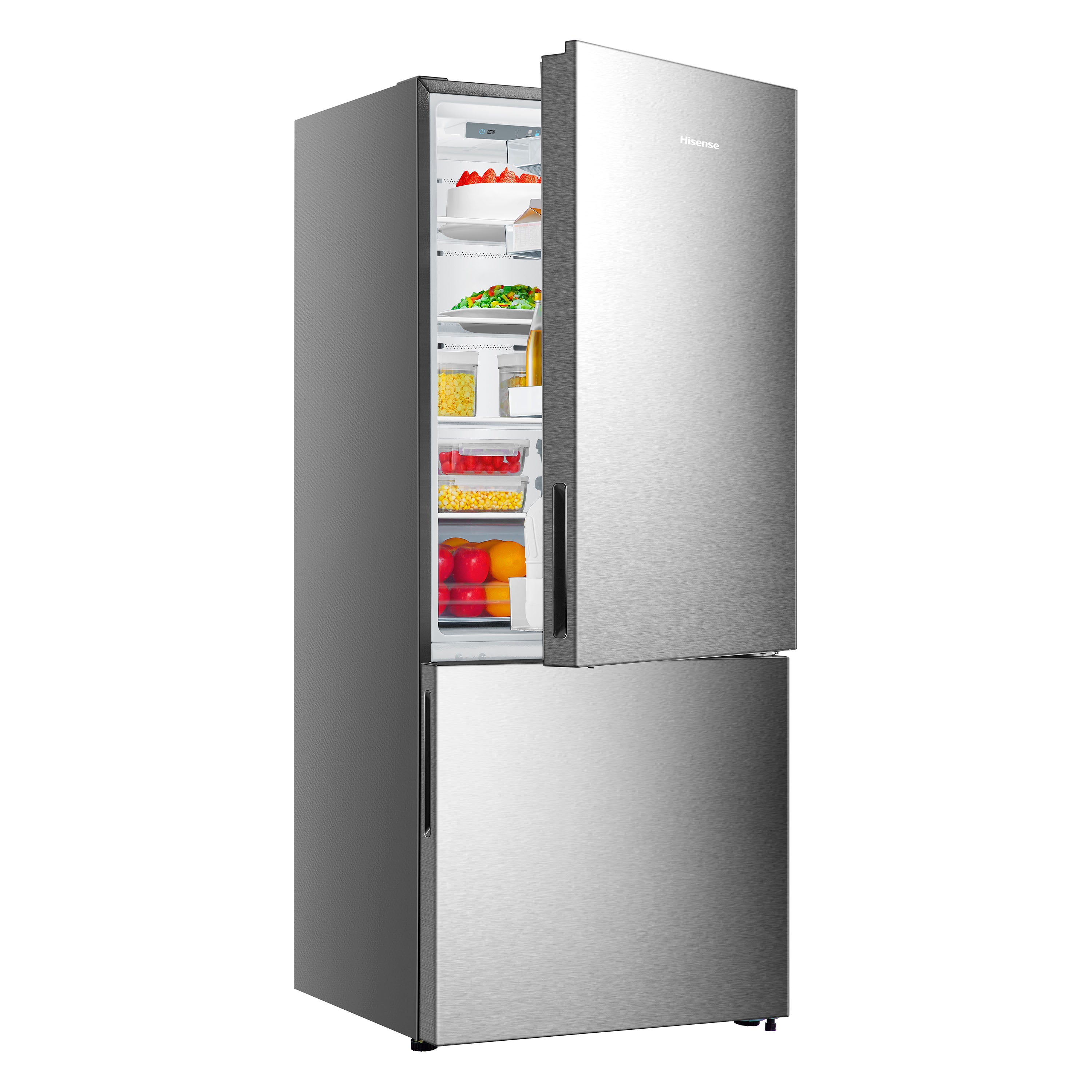 Hisense - 27.7 Inch 14.7 cu. ft Bottom Mount Refrigerator in Titanium - RB15A2CSE