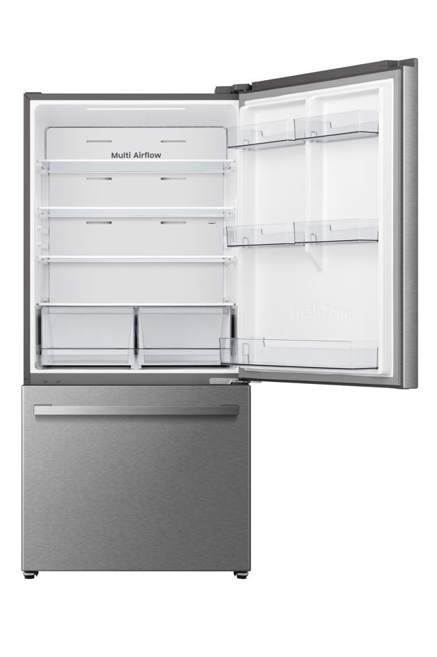 Hisense - 31.3 Inch 22.3 cu. ft Bottom Mount Refrigerator in Titanium - RB22A2FSE