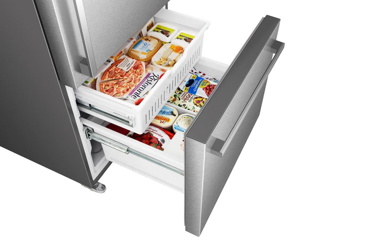 Hisense - 31.3 Inch 22.3 cu. ft Bottom Mount Refrigerator in Titanium - RB22A2FSE