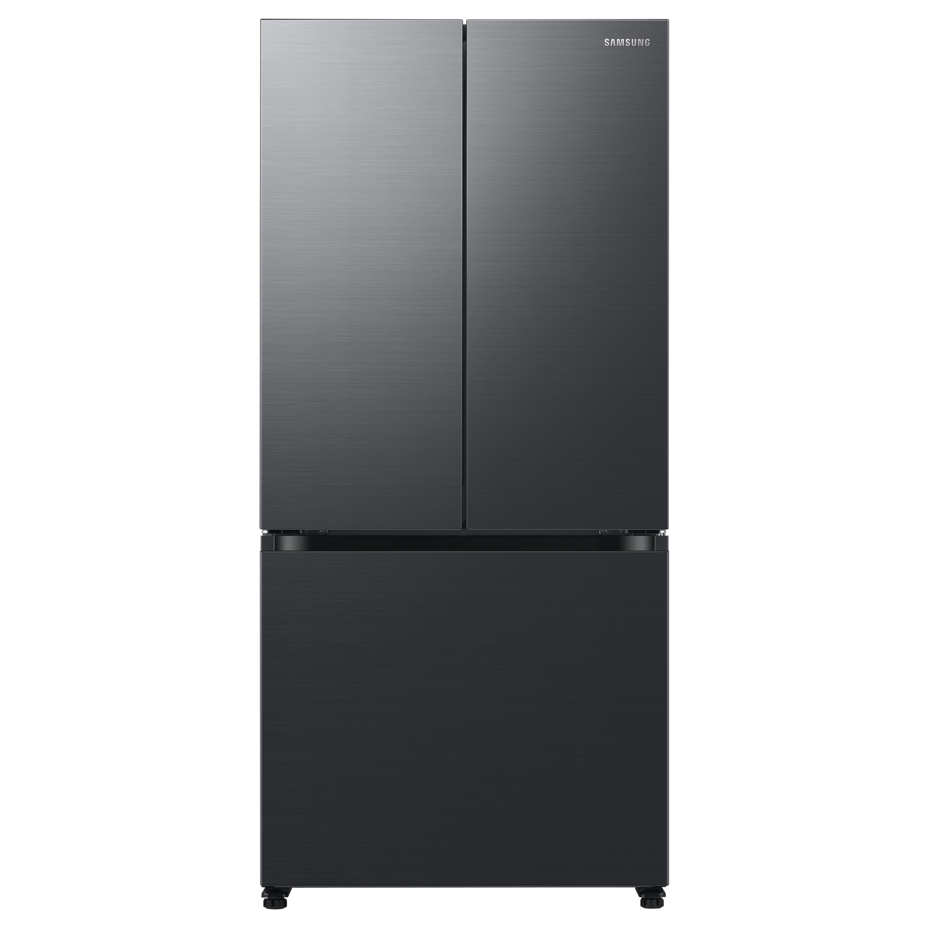 Samsung - 32.125 Inch 18 cu. ft French Door Refrigerator in Black - RF18A5101MTAA