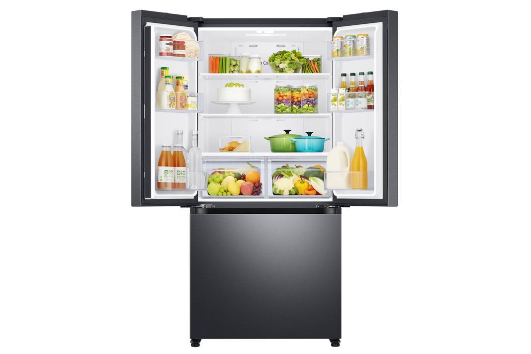 Samsung - 32.125 Inch 17.5 cu. ft French Door Refrigerator in Black Stainless - RF18A5101SG