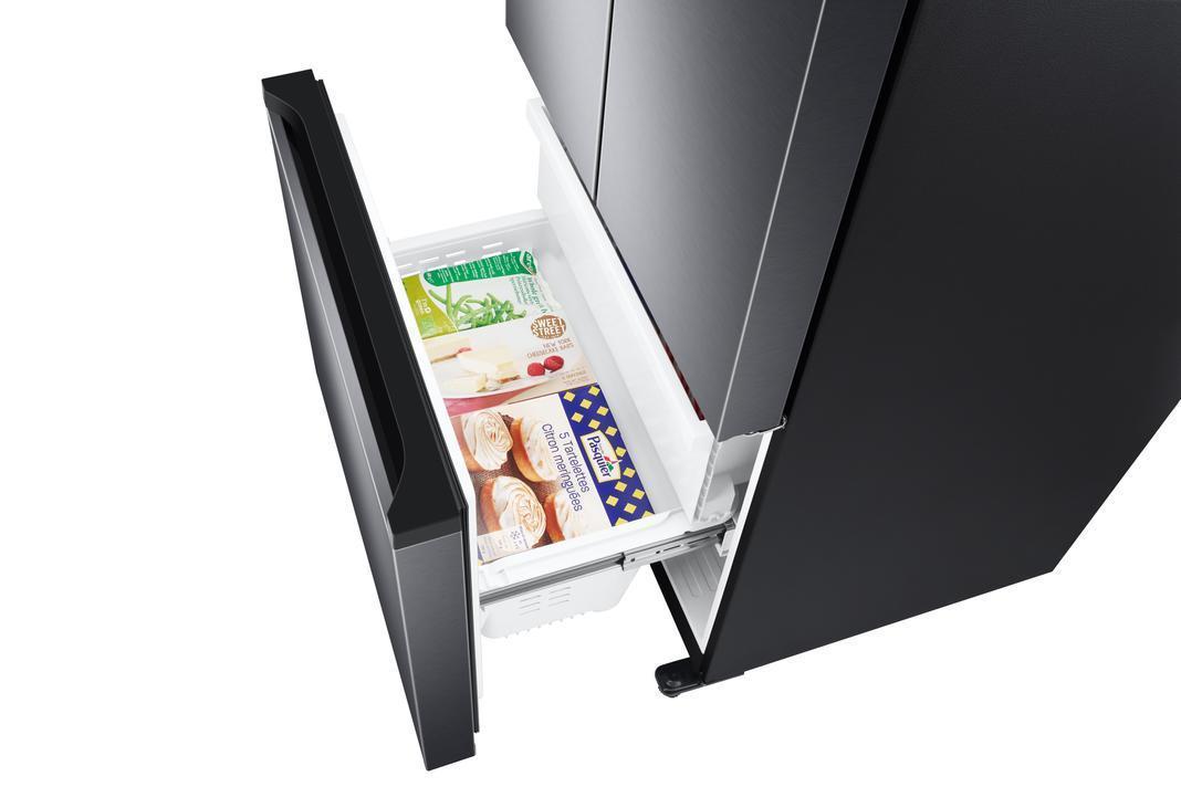 Samsung - 32.125 Inch 17.5 cu. ft French Door Refrigerator in Black Stainless - RF18A5101SG