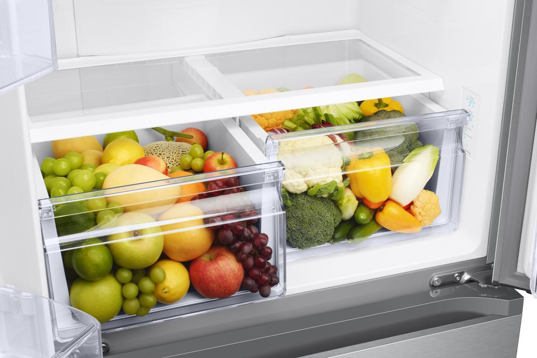 Samsung - 32.125 Inch 17.5 cu. ft French Door Refrigerator in Stainless - RF18A5101SR