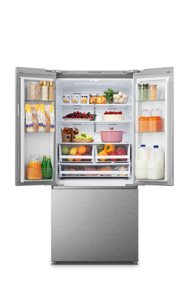 Hisense - 29.9 Inch 20.8 cu. ft French Door Refrigerator in Stainless - RF210N6ASE