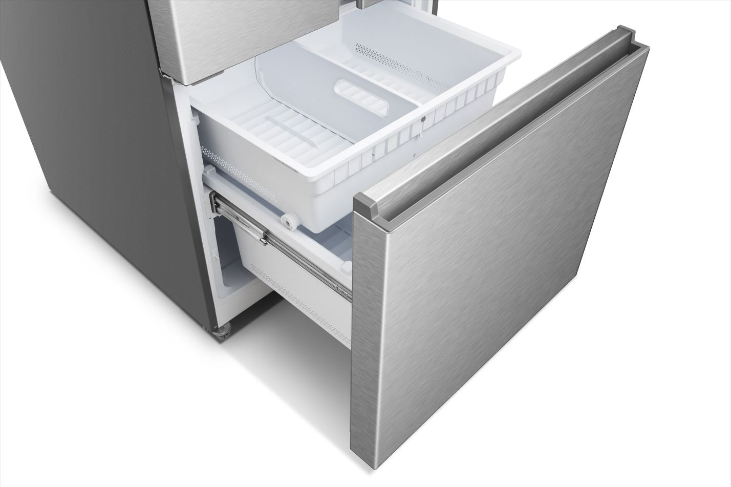 Hisense - 29.9 Inch 20.8 cu. ft French Door Refrigerator in Stainless - RF210N6ASE