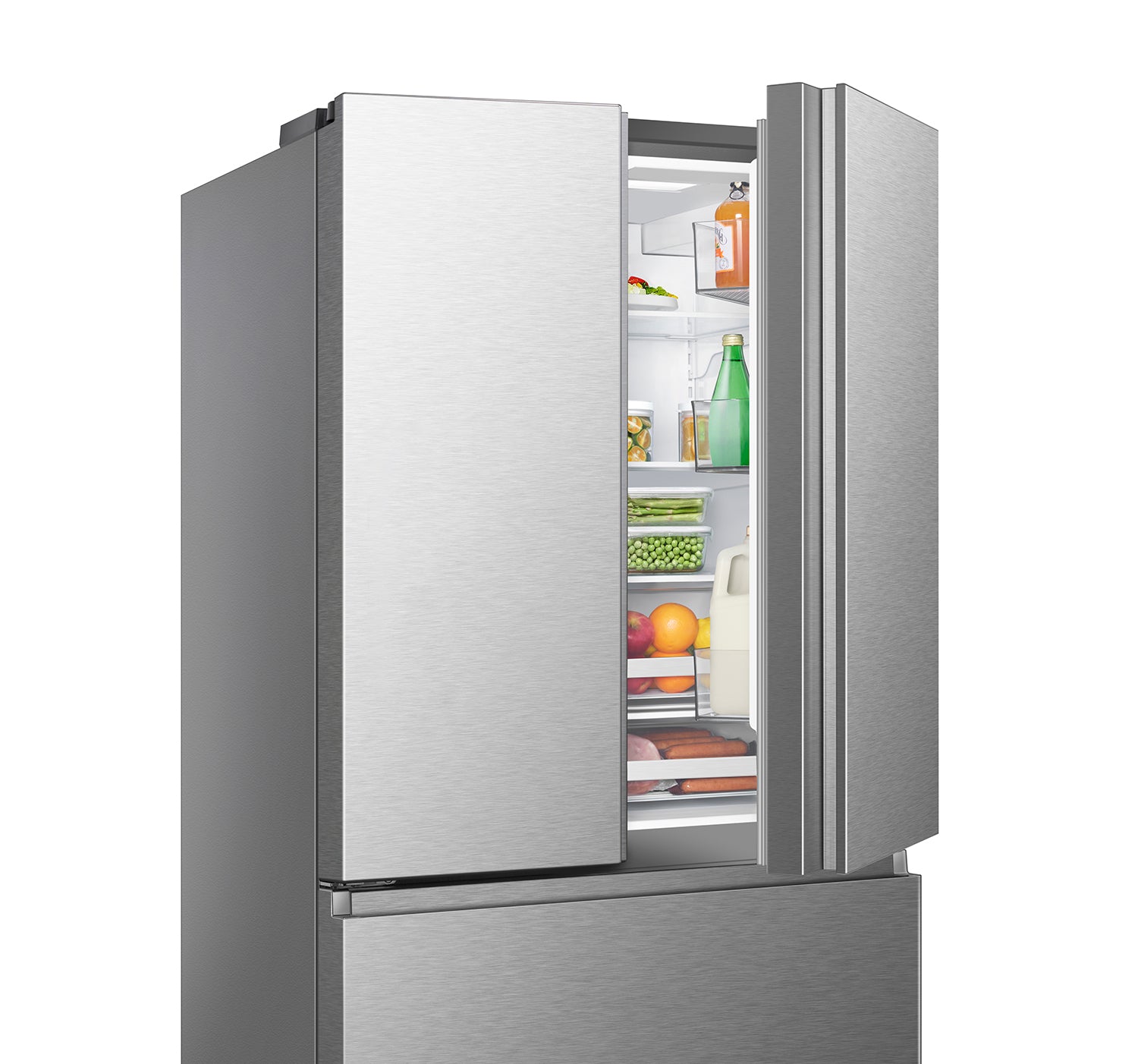 Hisense - 35.98 Inch 22.5 cu. ft French Door Refrigerator in Stainless - RF225A3CSE