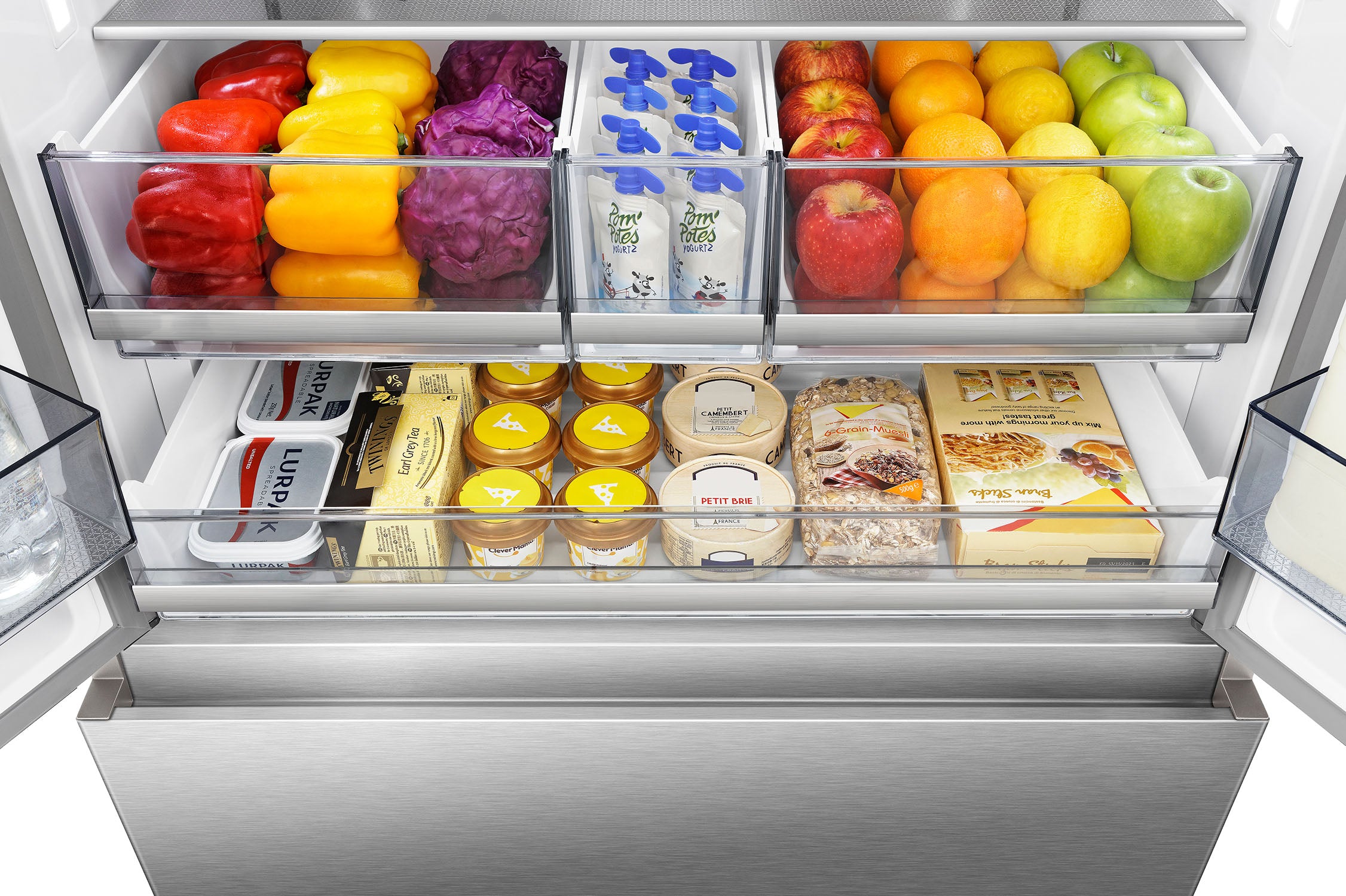 Hisense - 35.75 Inch 22.4 cu. ft French Door Refrigerator in Stainless - RF225C3CSEI