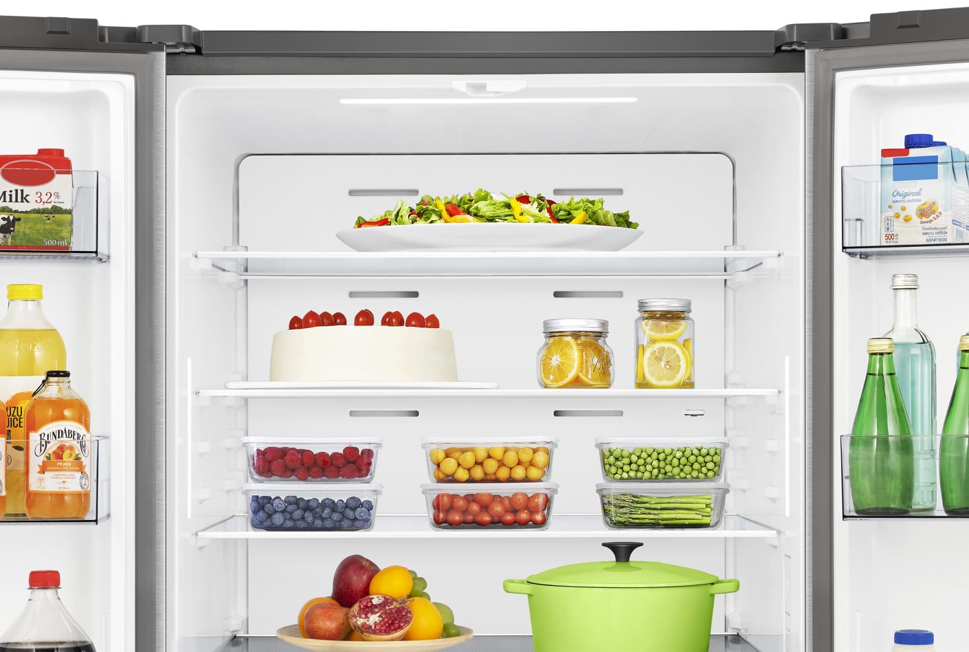 Hisense - 31.3 Inch 22.1 cu. ft French Door Refrigerator in Stainless - RF22B3FSE
