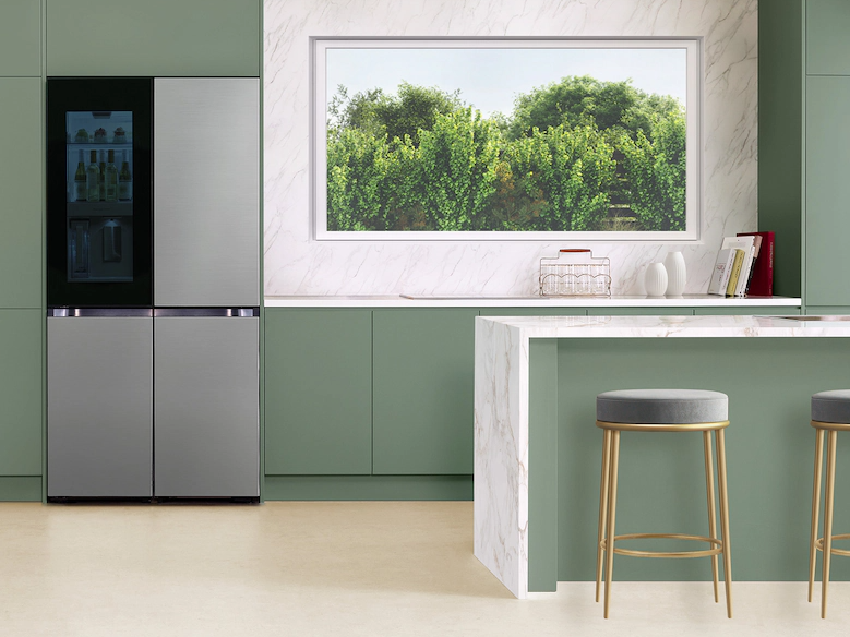 Samsung - 36 Inch 23 cu. ft French Door Refrigerator in Stainless - RF23DB9700QLAA