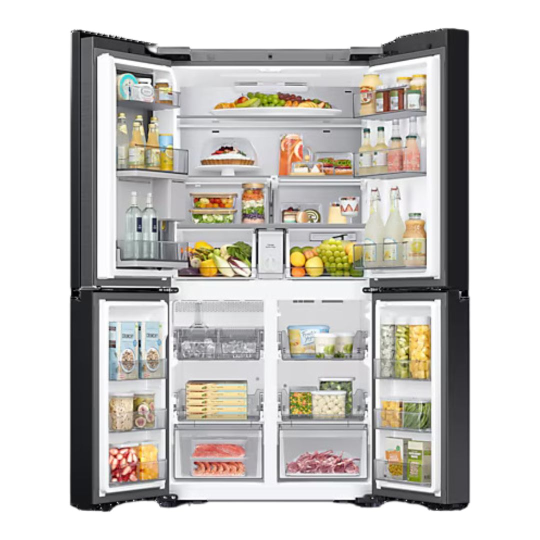 Samsung - Bespoke 35.9 Inch 22.5 cu. Ft French Door Refrigerator With Family Hub in White - RF23DB990012AC