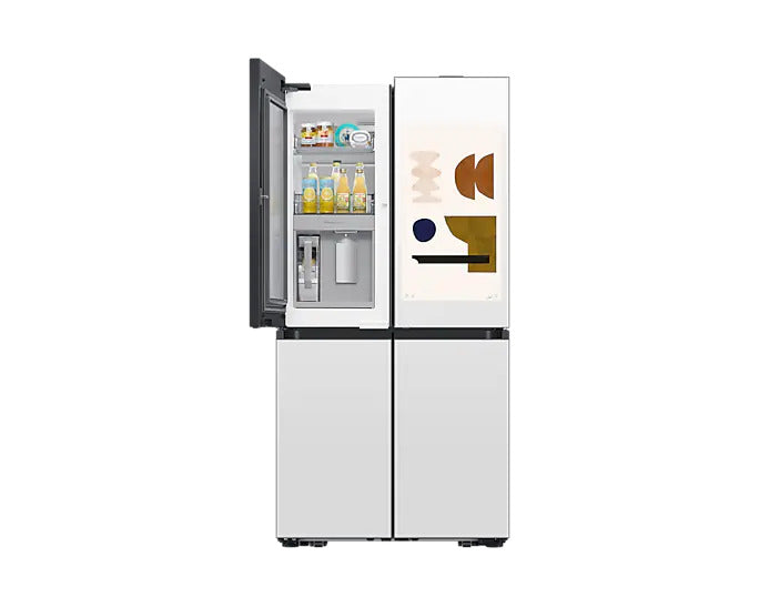 Samsung - Bespoke 35.9 Inch 22.5 cu. Ft French Door Refrigerator With Family Hub in White - RF23DB990012AC