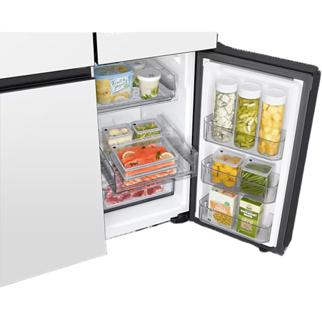 Samsung - Bespoke 35.9 Inch 22.5 cu. Ft French Door Refrigerator With Family Hub in White - RF23DB990012AC