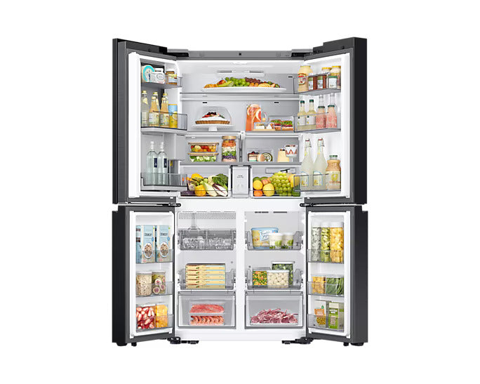 Samsung - Bespoke 35.875 Inch 22.5 cu. Ft French Door Refrigerator With Family Hub in Stainless - RF23DB9900QDAC