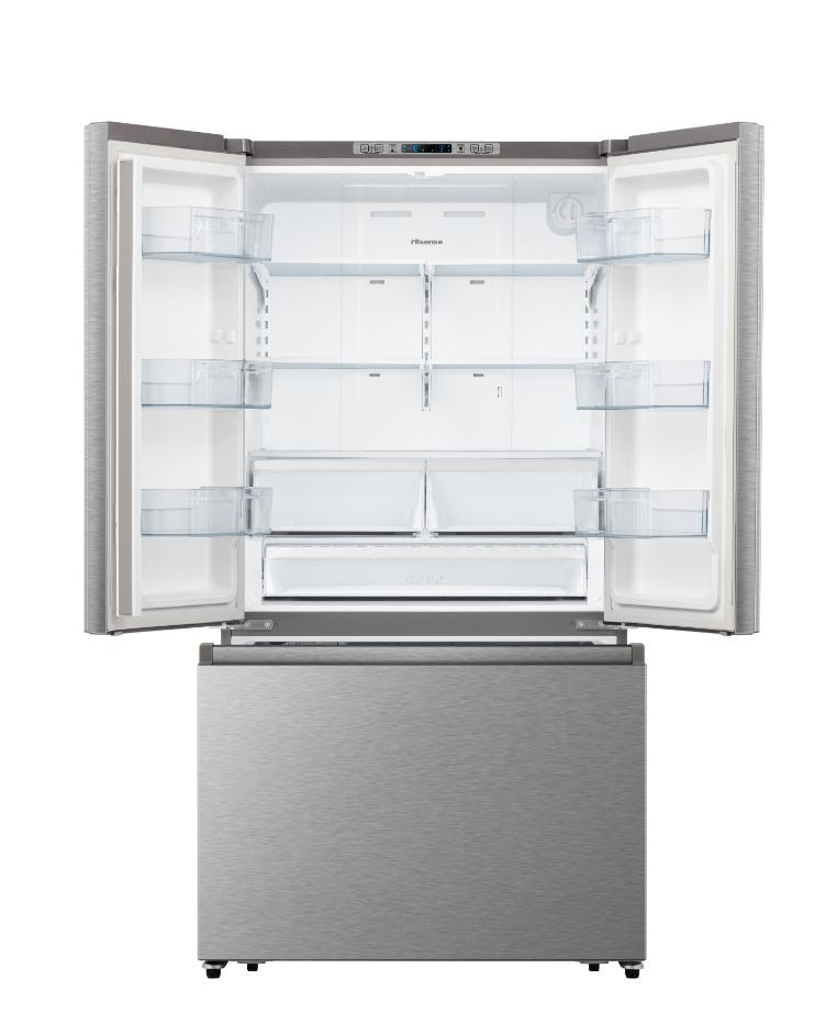 Hisense - 35.98 Inch 18.8 cu. ft French Door Refrigerator in Stainless - RF266C3FSE