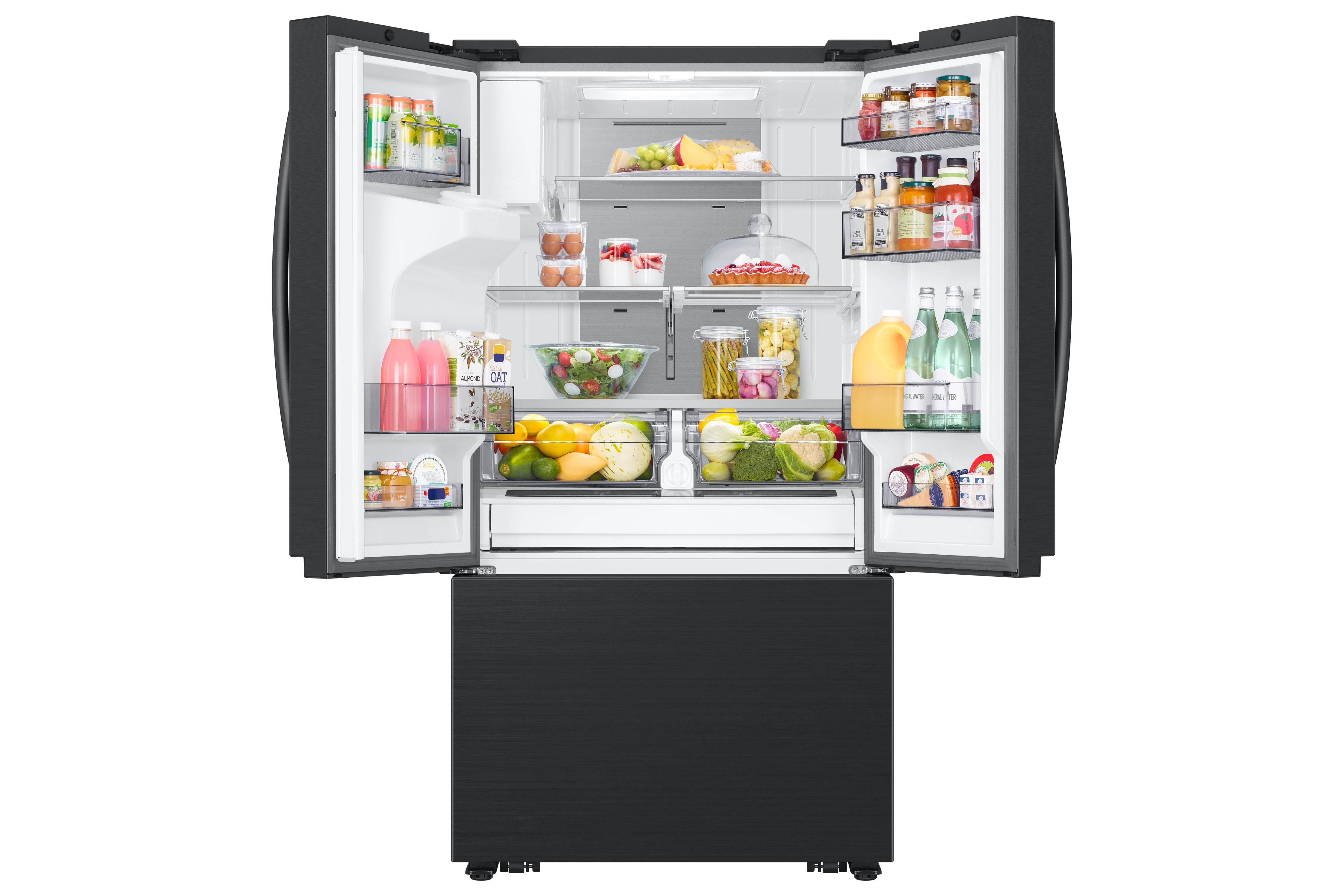 Samsung - 35.8 Inch 30.5 cu. ft French Door Refrigerator in Matte Black - RF32CG5400MTAA