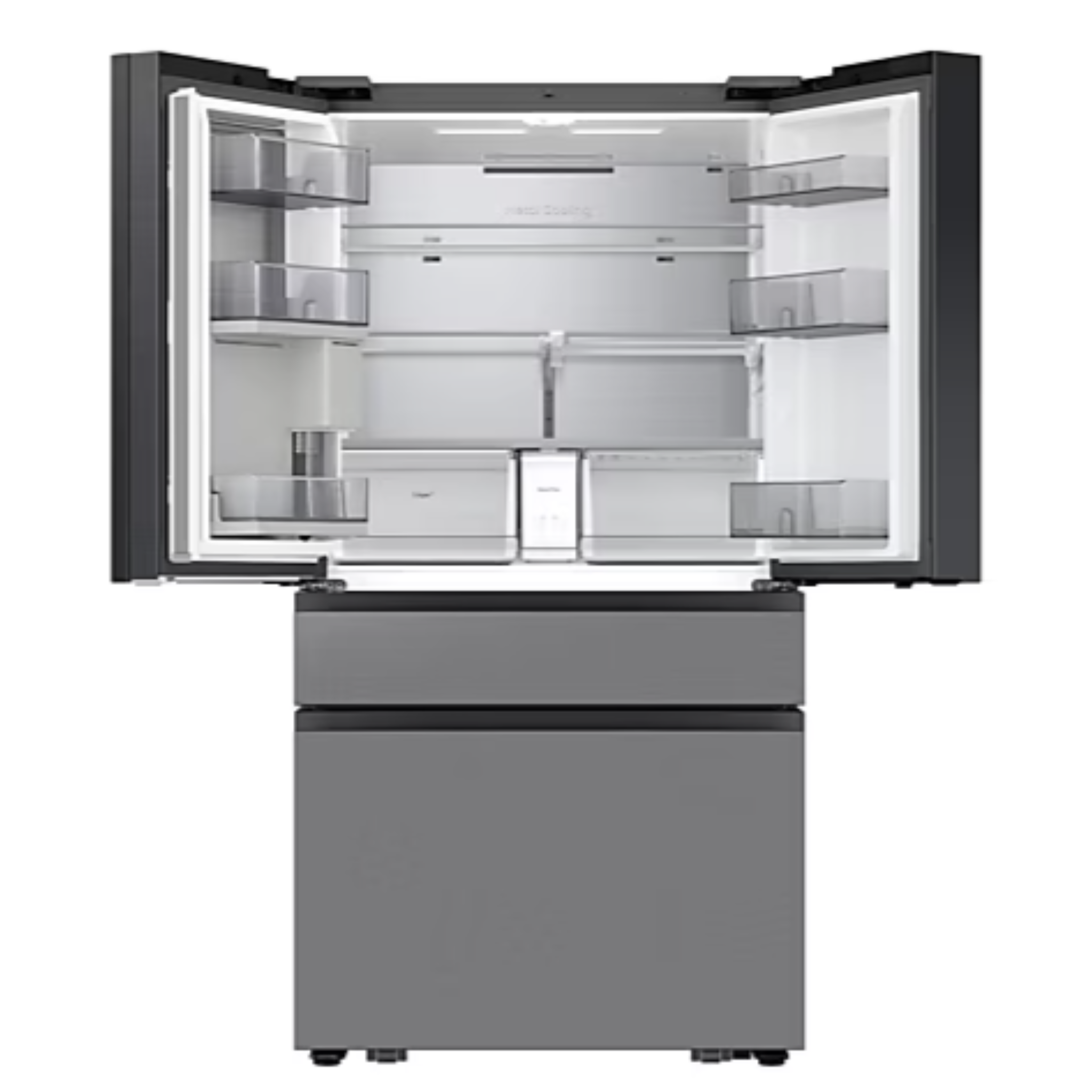 Samsung - 35.75 Inch 23 cu. ft French Door Refrigerator in Stainless - RF90F23BECRAA