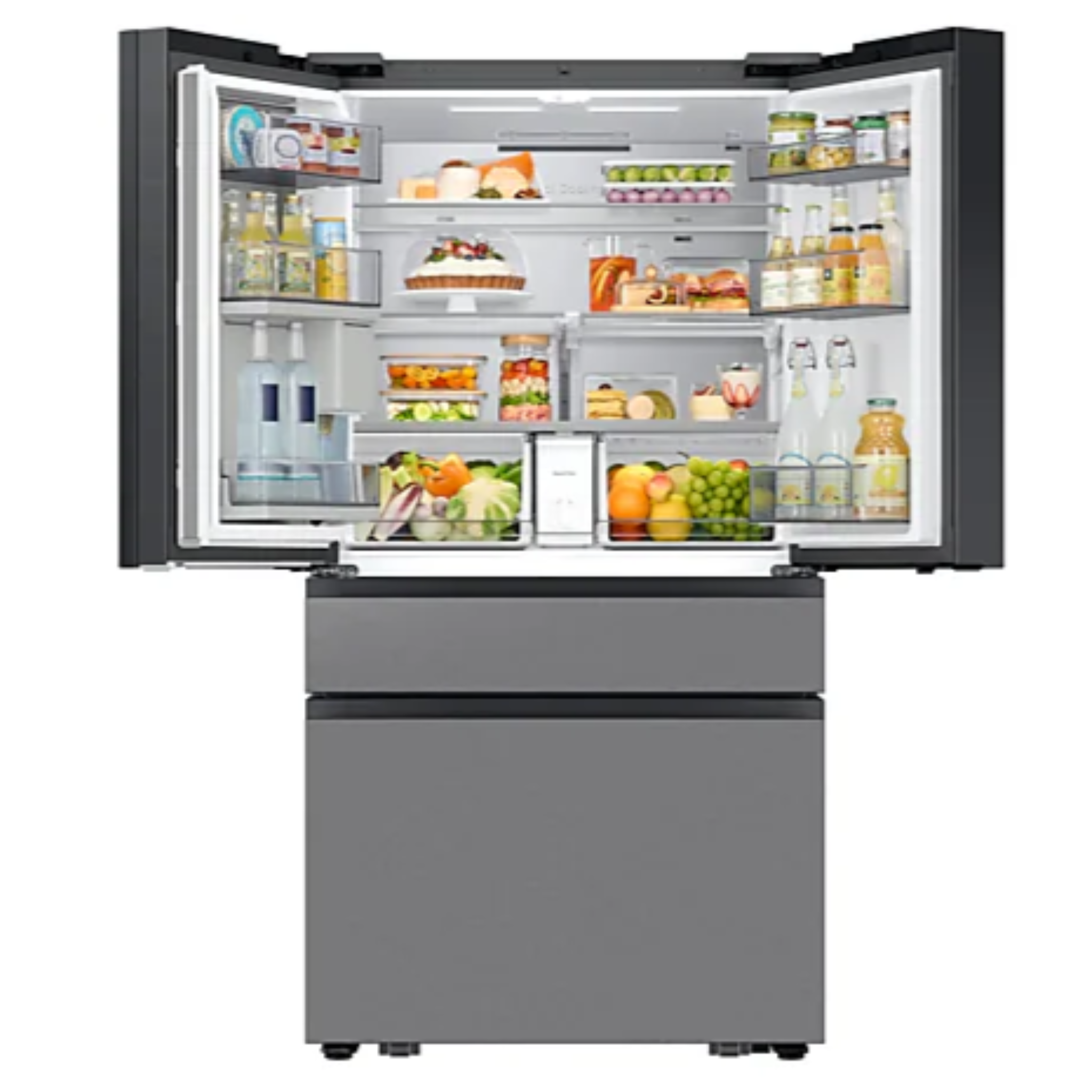 Samsung - 35.75 Inch 23 cu. ft French Door Refrigerator in Stainless - RF90F23BECRAA