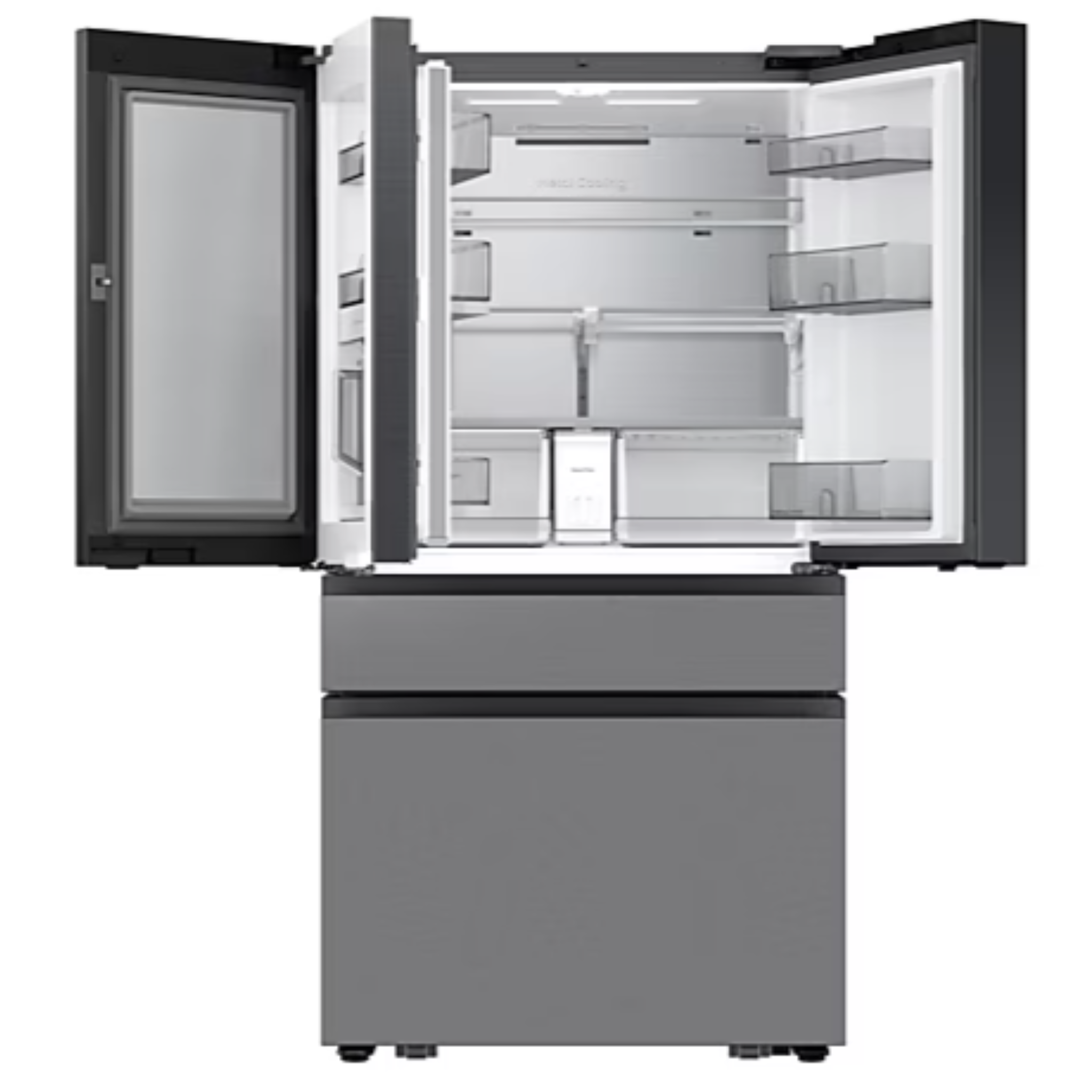 Samsung - 35.75 Inch 23 cu. ft French Door Refrigerator in Stainless - RF90F23BECRAA