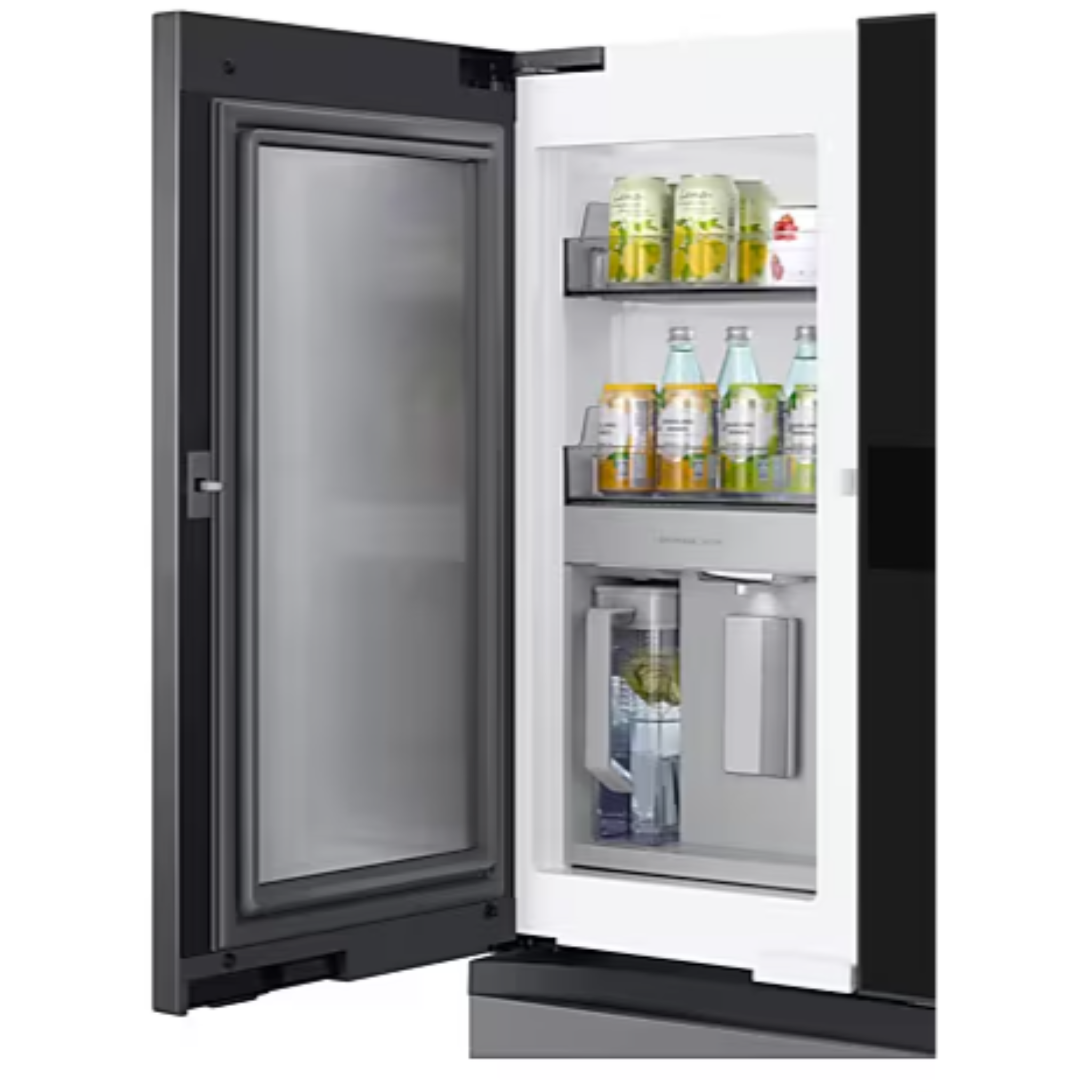 Samsung - 35.75 Inch 28.6 cu. ft French Door Refrigerator in Stainless - RF90F29BECRAA