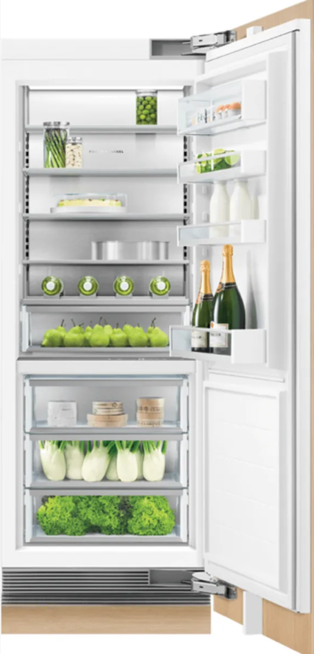 Fisher & Paykel - 30 Inch 16.3 cu. ft Built In / Integrated Refrigerator in Panel Ready - RS3084SRHE1