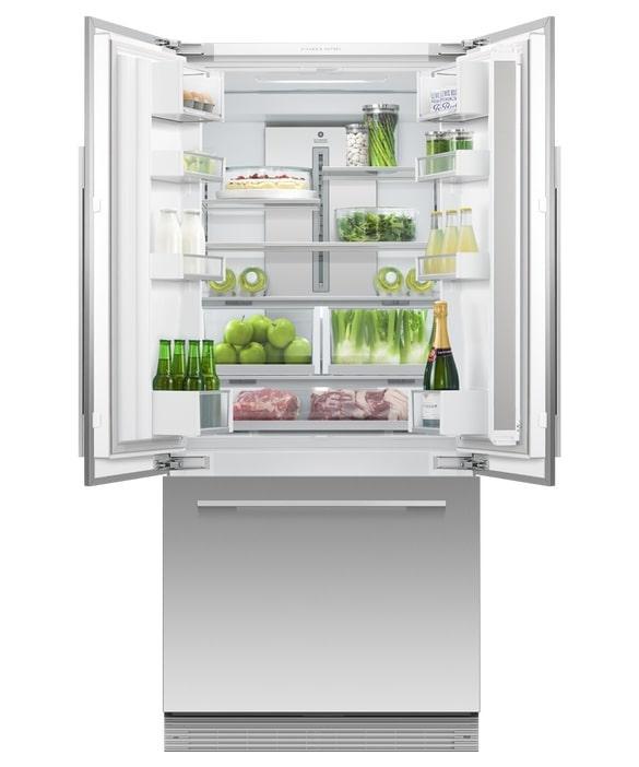 Fisher Paykel - 32 Inch 14.7 cu. ft Built In / Integrated French Door Refrigerator in Stainless - RS32A72U1