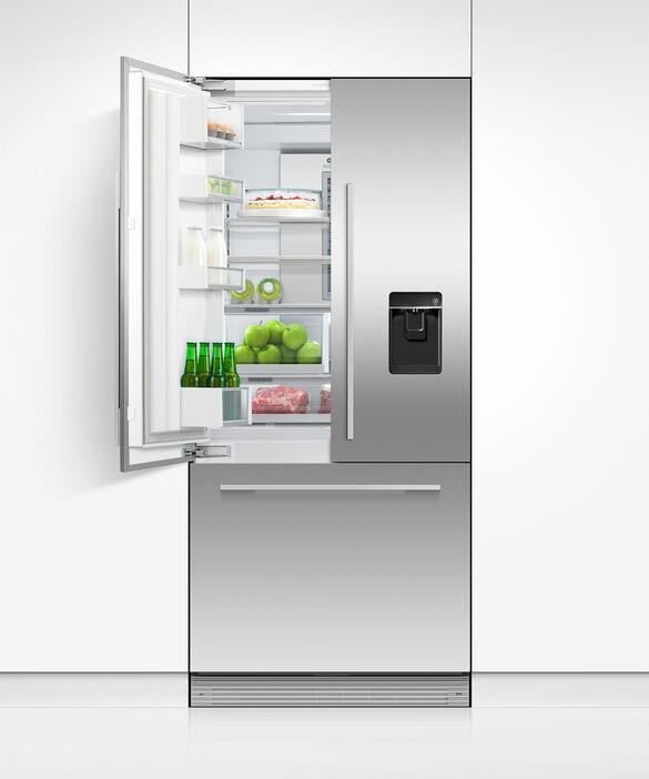 Fisher Paykel - 32 Inch 14.7 cu. ft Built In / Integrated French Door Refrigerator in Stainless - RS32A72U1