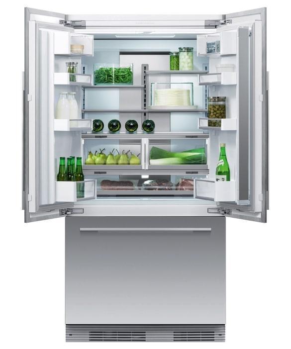 Fisher Paykel - 36 Inch 16.8 cu. ft Built In / Integrated French Door Refrigerator in Stainless - RS36A72U1 N