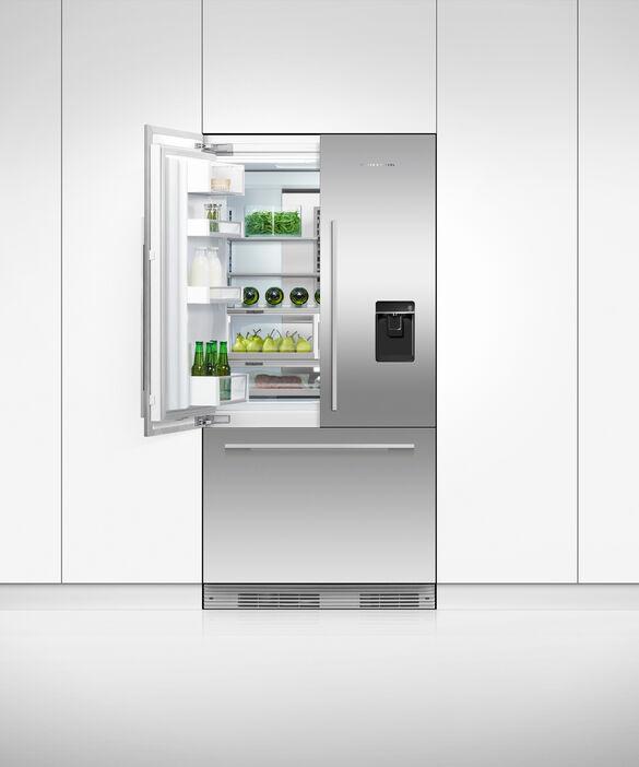 Fisher Paykel - 36 Inch 16.8 cu. ft Built In / Integrated French Door Refrigerator in Stainless - RS36A72U1 N