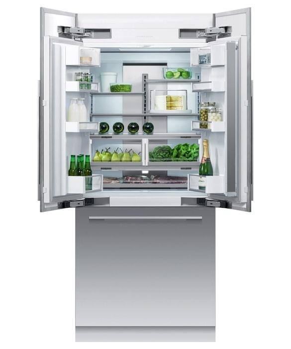 Fisher Paykel - 36 Inch 16.8 cu. ft Built In / Integrated French Door Refrigerator in Stainless - RS36A80U1 N
