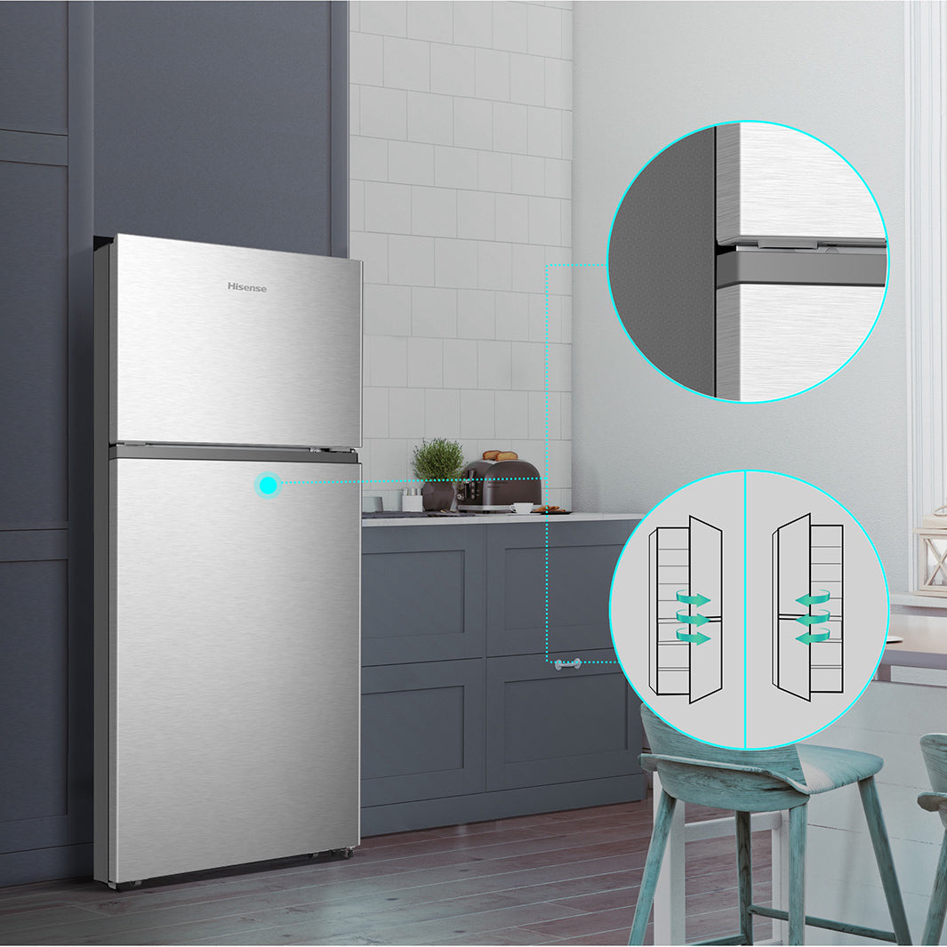 Hisense - 29.7 Inch 18 cu. ft Top Mount Refrigerator in Silver - RT18A2FSD