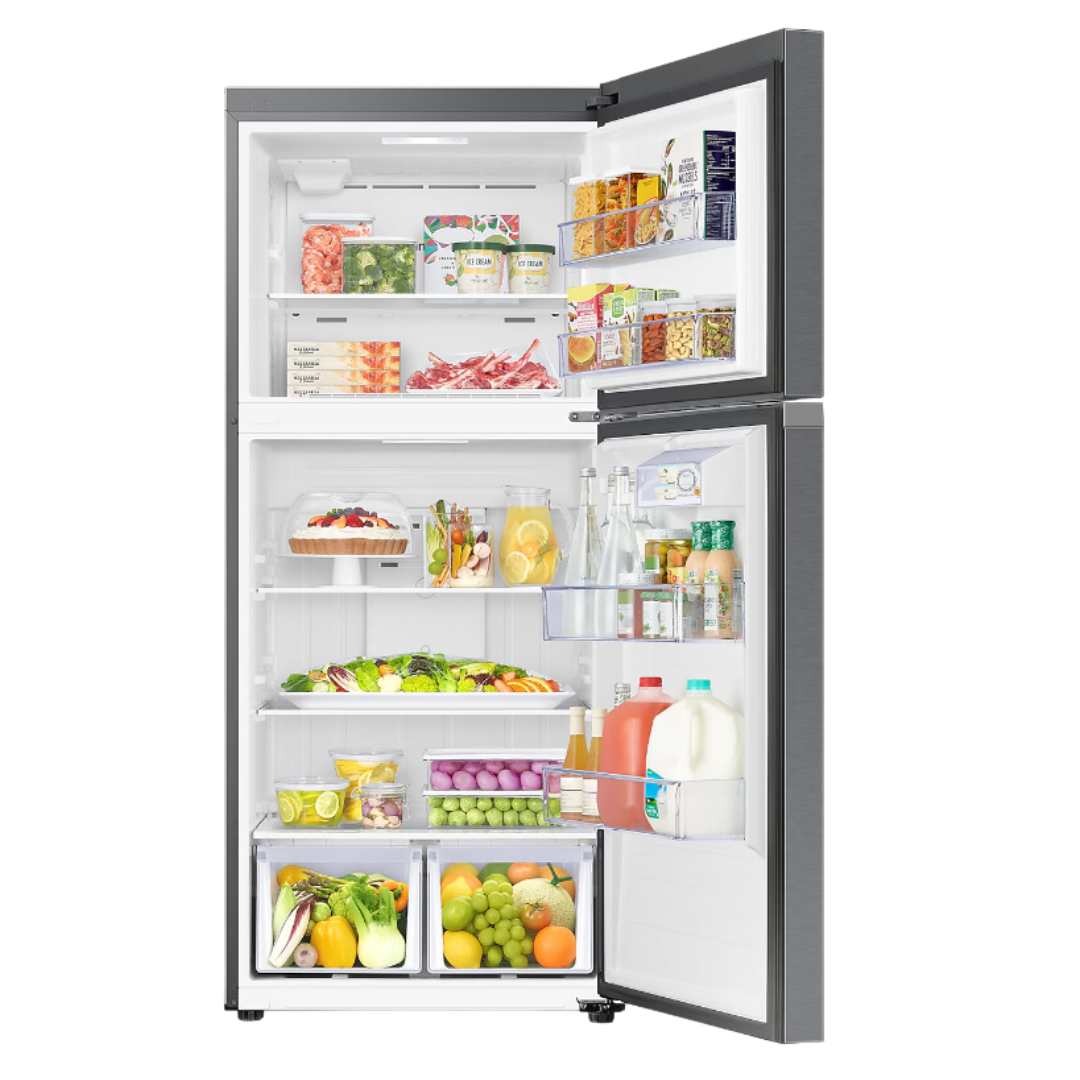 Samsung - 29 Inch 17.5 cu. ft Top Mount Refrigerator in Stainless - RT18DG6500SRAC