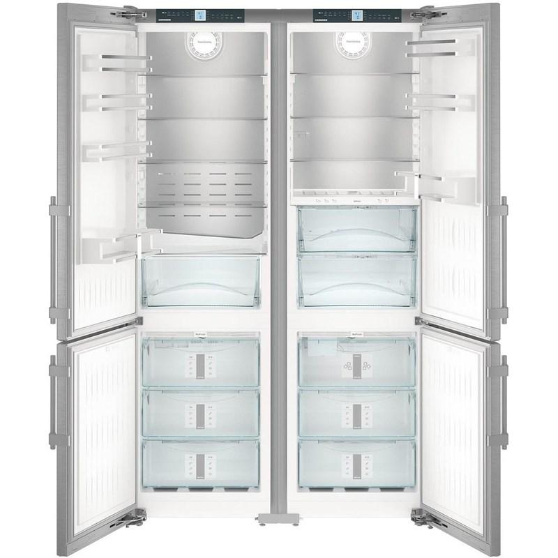 Liebherr - 47.75 Inch 29.7 cu. ft Side by Side Refrigerator in Stainless - SBS26S2