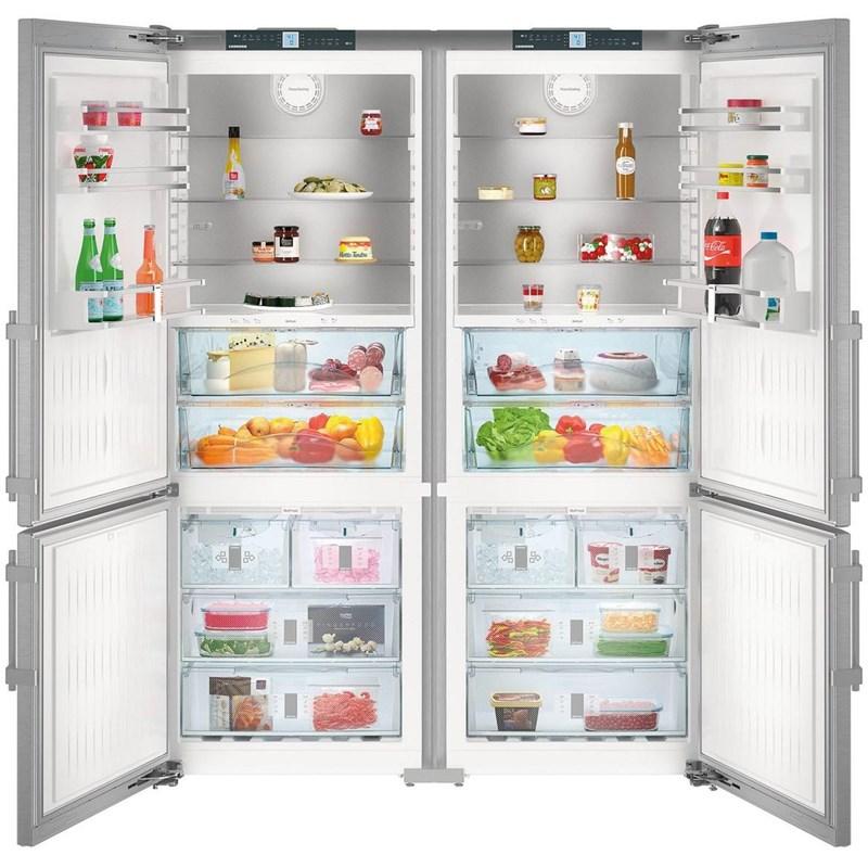 Liebherr - 58.375 Inch 24.6 cu. ft Side by Side Refrigerator in Stainless - SBS32S2