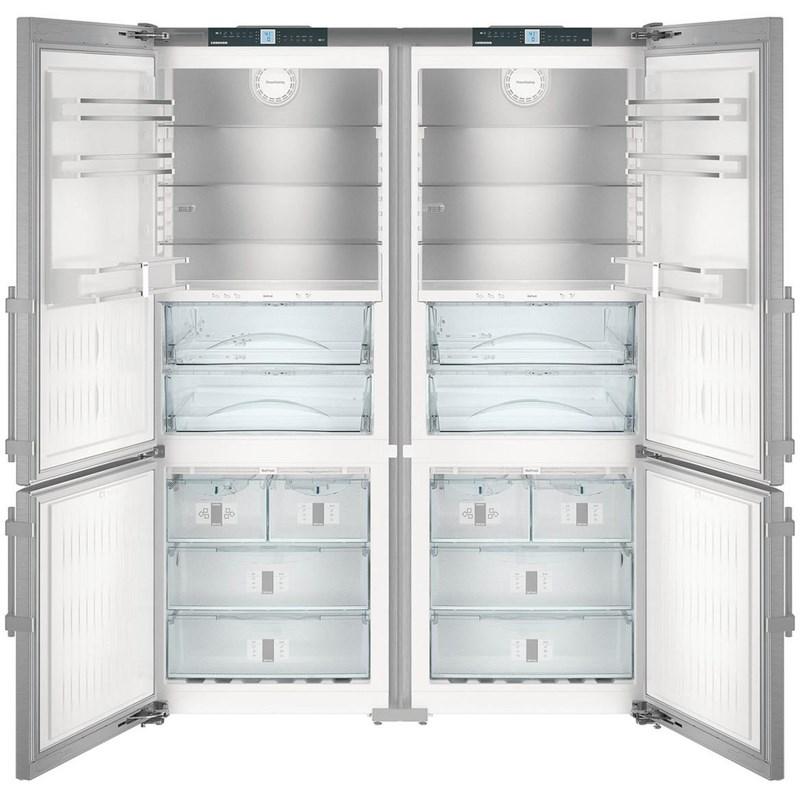 Liebherr - 58.375 Inch 24.6 cu. ft Side by Side Refrigerator in Stainless - SBS32S2
