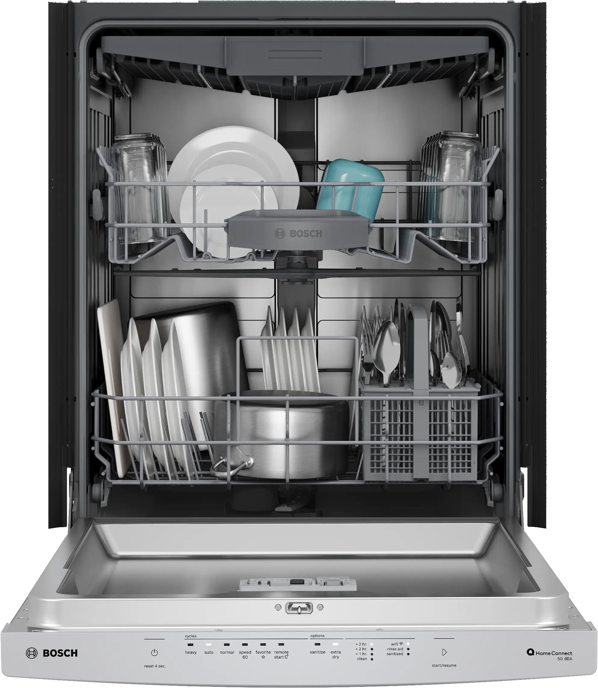 Bosch - 50 dBA Built In Dishwasher in Stainless - SHE3ADF5N