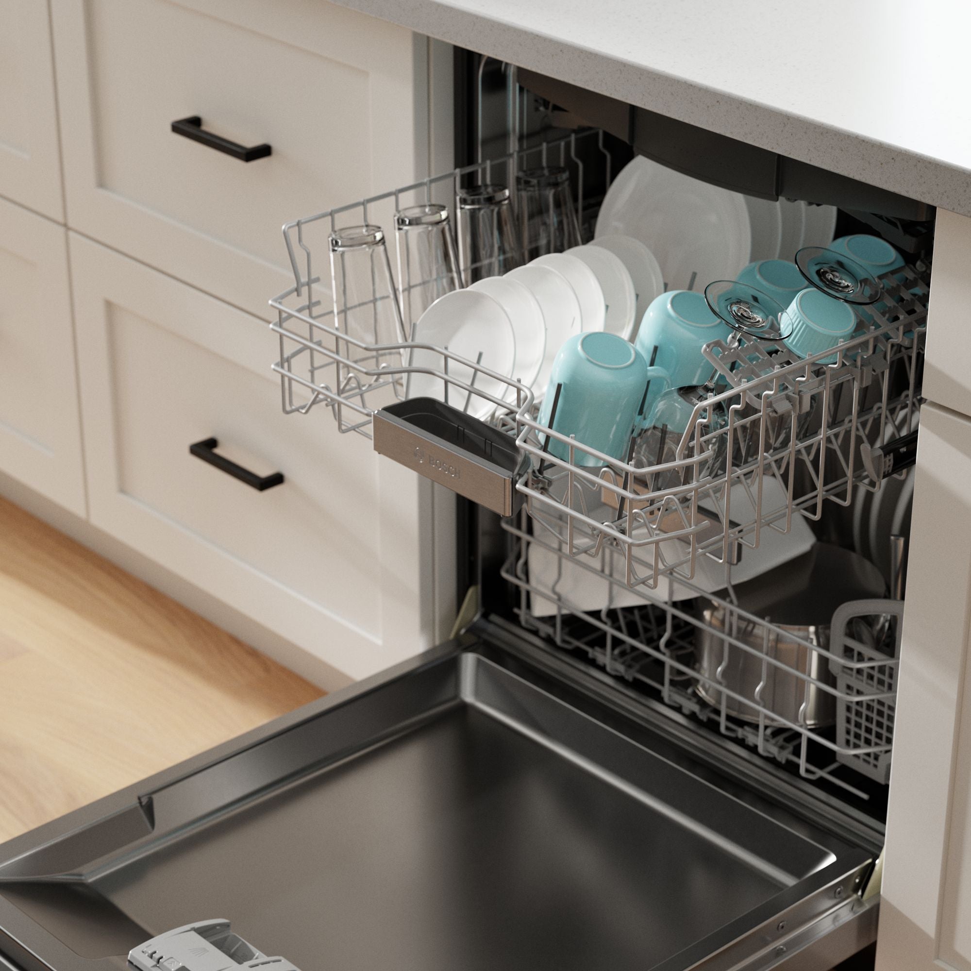 Bosch - 44 dBA Built In Dishwasher in Stainless - SHP65CP5N