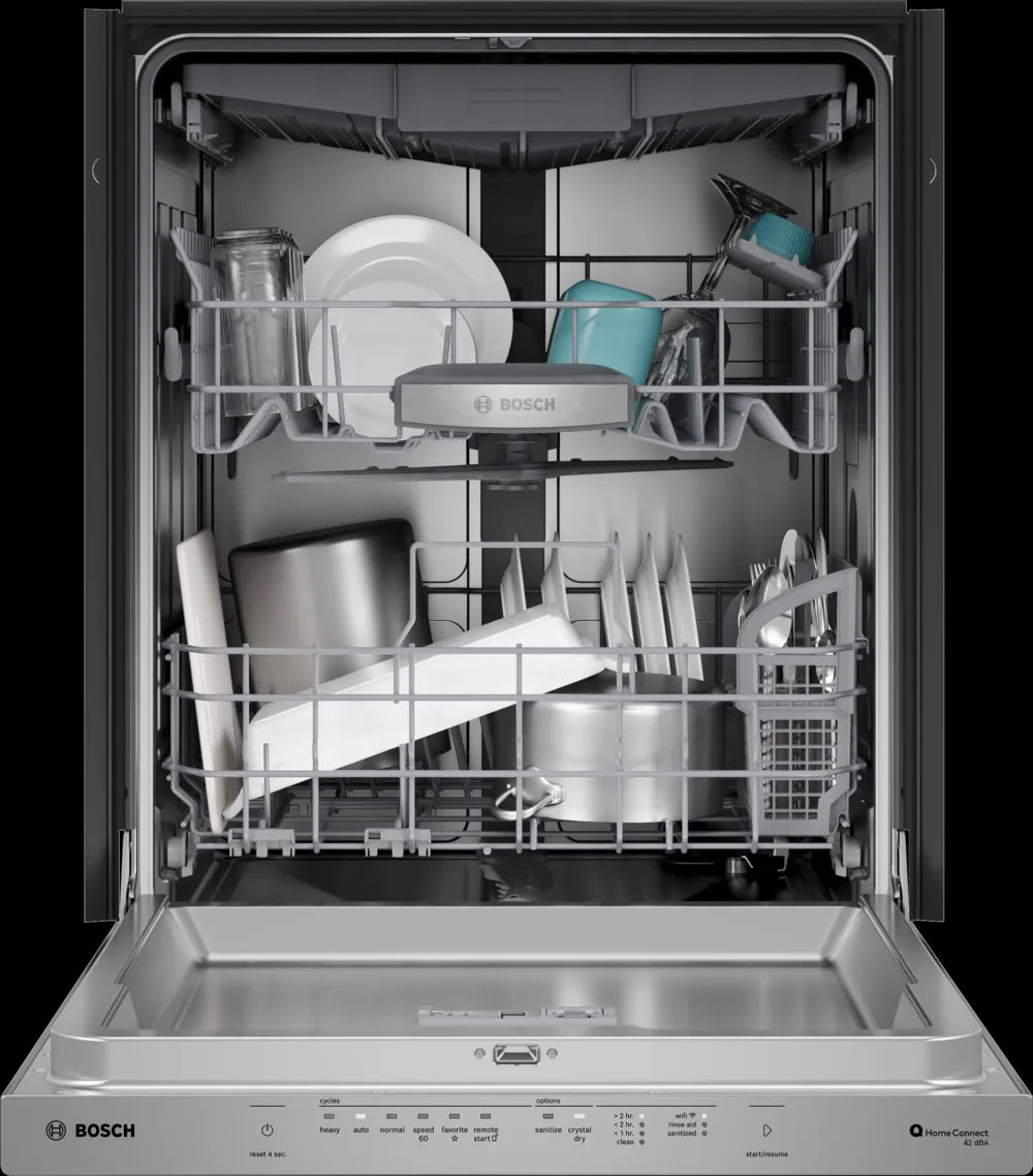 Bosch - 42 dBA Built In Dishwasher in Stainless - SHP78DM5N