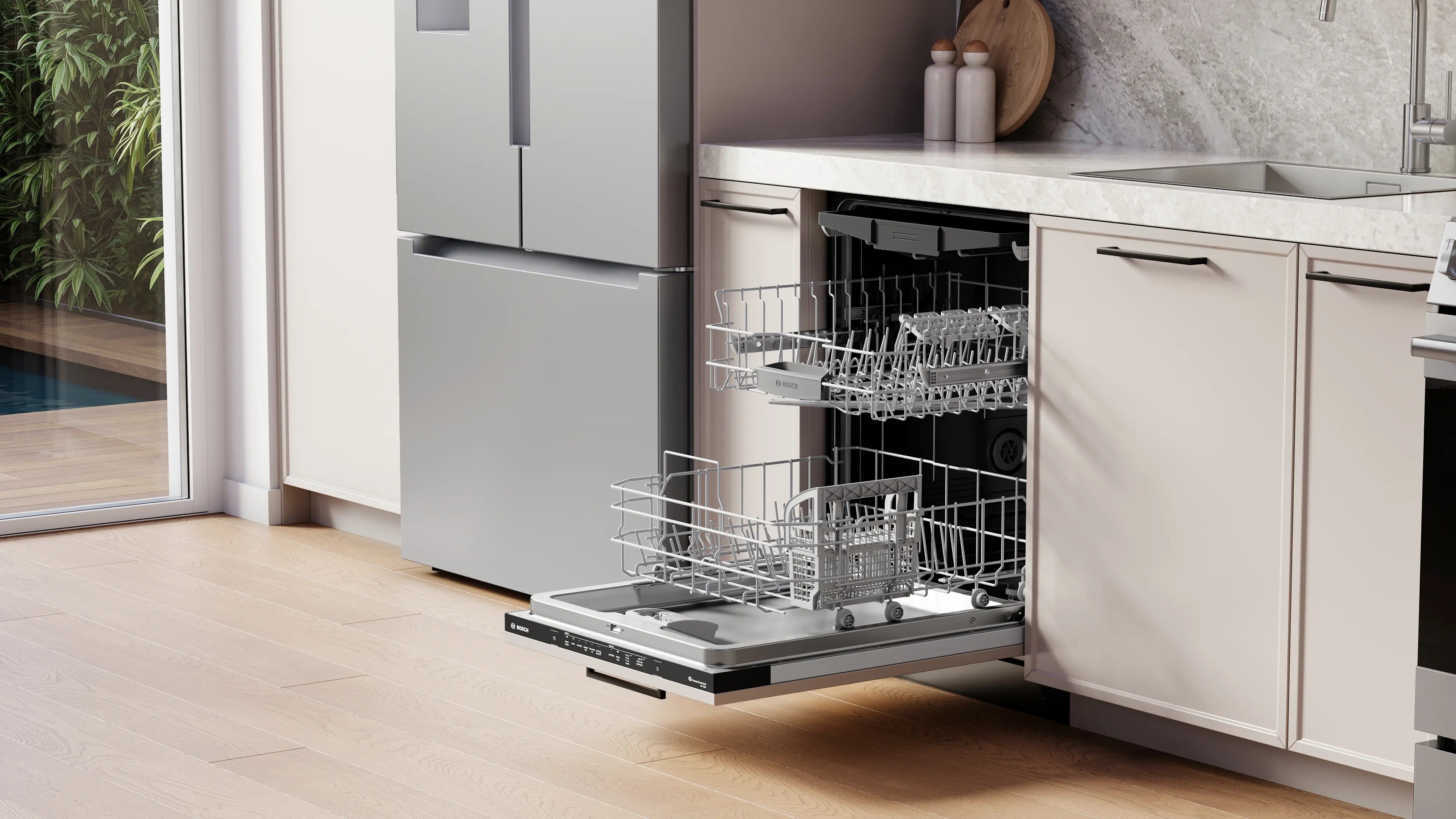 Bosch - 46 dBA Built In Dishwasher in Panel Ready - SHV53EM3N
