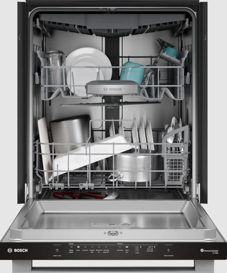 Bosch - 44 dBA Built In Dishwasher in Stainless - SHX65DM5N