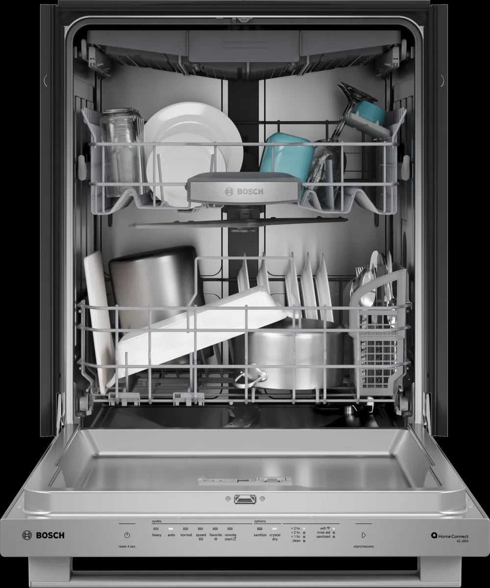 Bosch - 42 dBA Built In Dishwasher in Stainless - SHX78DM5N