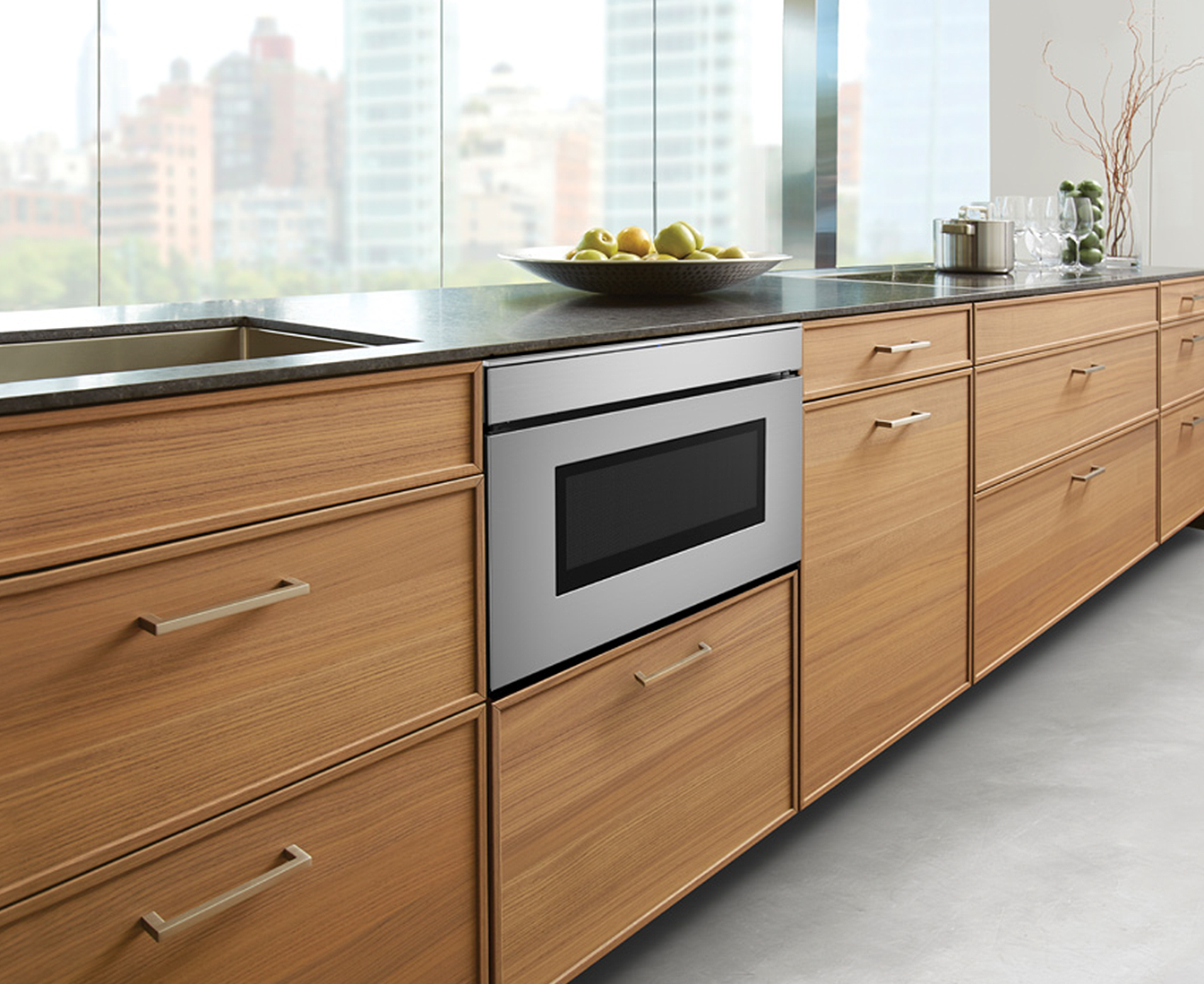 Sharp - 1.2 cu. Ft Built In Microwave in Stainless - SMD2479KSC