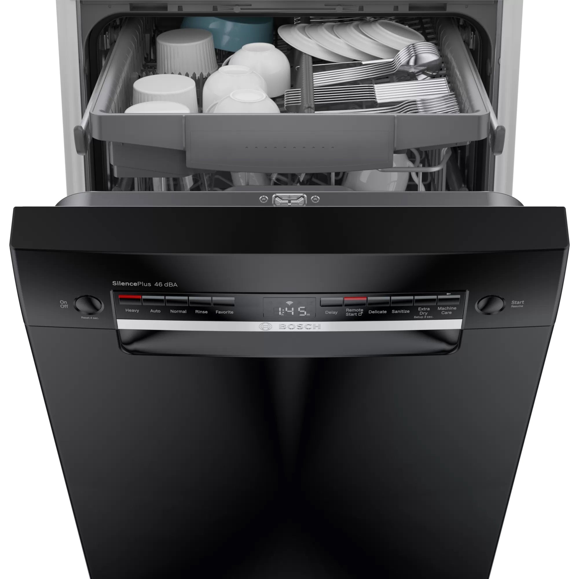 Bosch - 46 dBA Built In Dishwasher in Black - SPE53C56UC