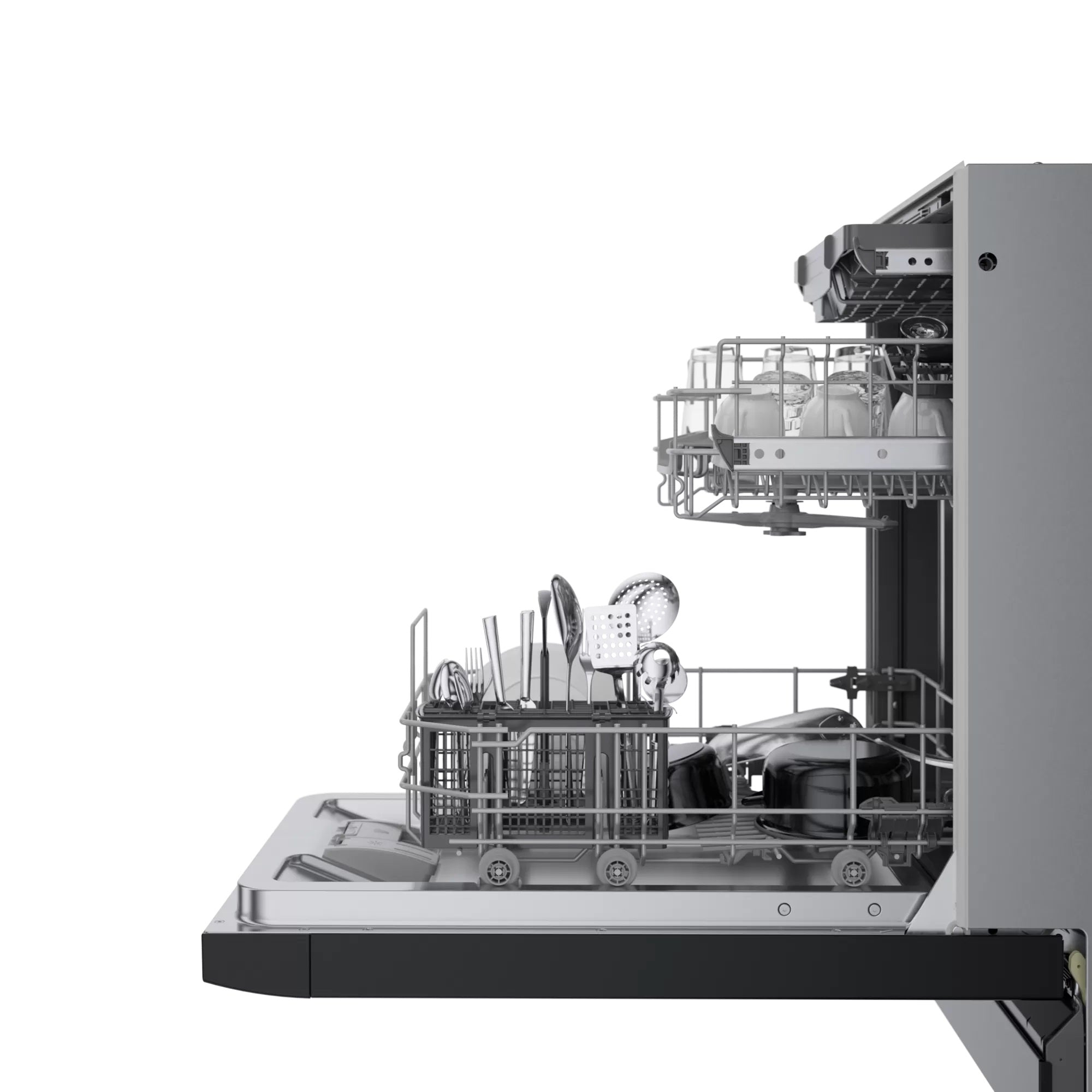 Bosch - 46 dBA Built In Dishwasher in Black - SPE53C56UC