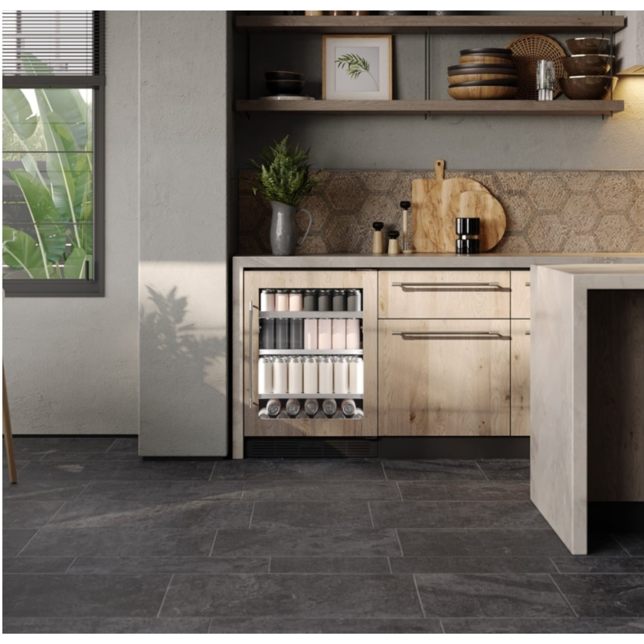 Silhouette - 23.8 Inch 5.2 cu. ft Built In / Integrated Beverage Centre Refrigerator in Stainless - SPRBC052D3SS